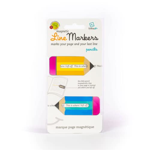 Linemarker Seitenmarker | Buchhalter | Magnetische Lesezeichen 2er Set | Magnet Seitenhalter Clip zum Lesen | Lesezeichen | Geschenkidee für Leser, Buchliebhaber von Gifts for Readers & Writers