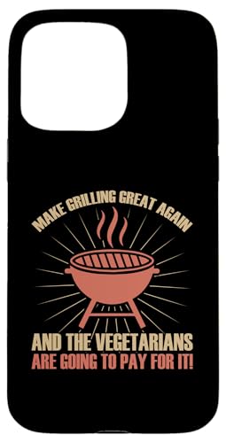 Hülle für iPhone 15 Pro Max Machen Sie das Grillen wieder großartig, USA Trump BBQ Barbecue Smoking von Gifts for Smoking & Grilling Accessoires & Stuff