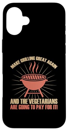 Hülle für iPhone 16 Plus Machen Sie das Grillen wieder großartig, USA Trump BBQ Barbecue Smoking von Gifts for Smoking & Grilling Accessoires & Stuff