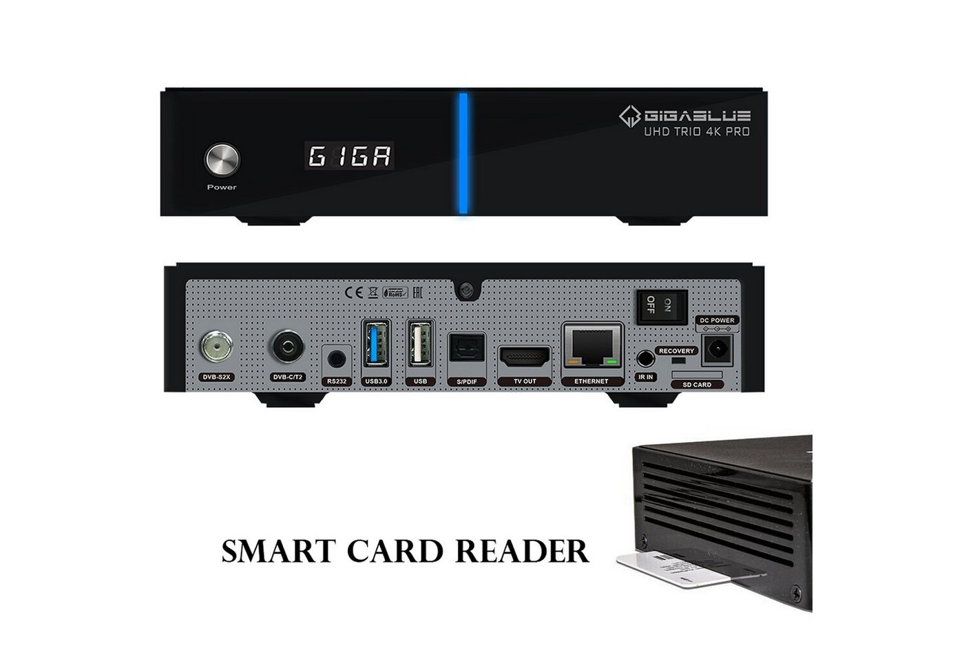 Gigablue UHD Trio 4K PRO - Combo Tuner, W-LAN 1200Mbps SAT-Receiver von Gigablue