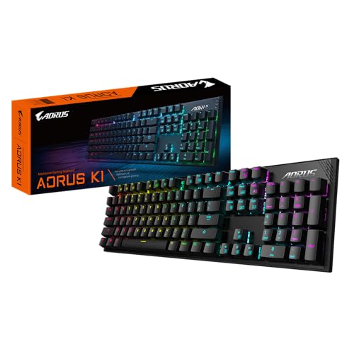 Aorus GK-AORUS K1 Gaming Keyboard, Black (AZERTY Layout) von Gigabyte
