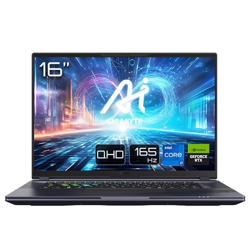 GIGABYTE AORUS 16X Gaming Laptop | 16" 16:10 165Hz QHD Display | Intel Core i7 13650HX | GeForce RTX 4060 | Windows 11 | AORUS 16X 9KG-43DEC54SH von Gigabyte