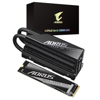 GIGABYTE AORUS Gen5 12000 SSD PCIe 5.0 x4, NVMe 2.0 2TB von Gigabyte