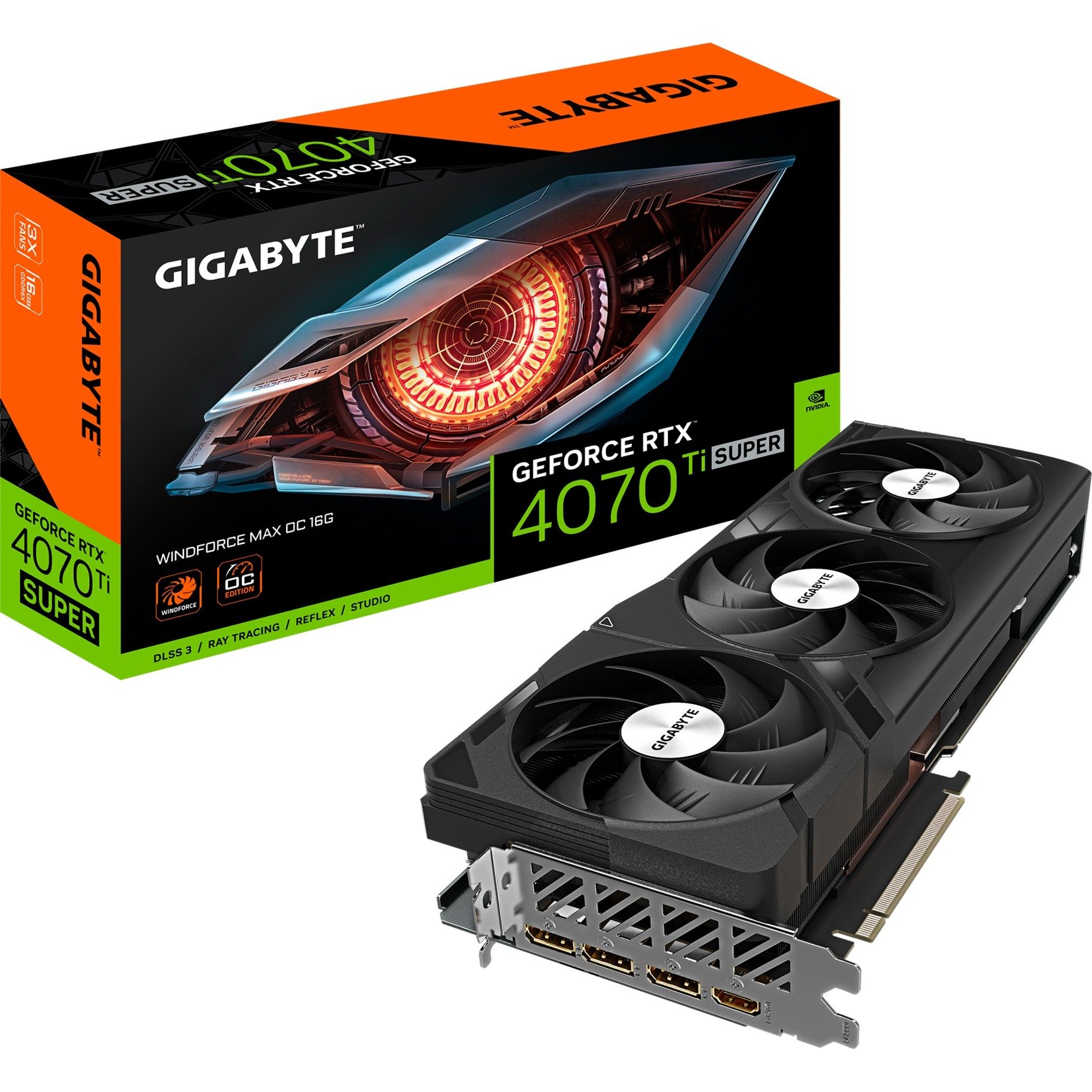 GeForce RTX 4070 Ti SUPER WINDFORCE MAX OC 16G, Grafikkarte von Gigabyte