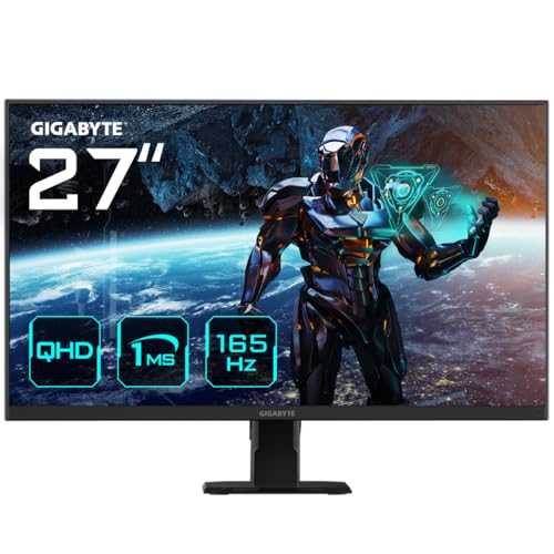 Gigabyte GS27Q 27" QHD Gaming Monitor - 2560 x 1440 (QHD), 165Hz, 1ms, 300 cd/m2, FreeSync Premium, HDR Ready, HDMI 2.0, Displayport 1.4 von Gigabyte