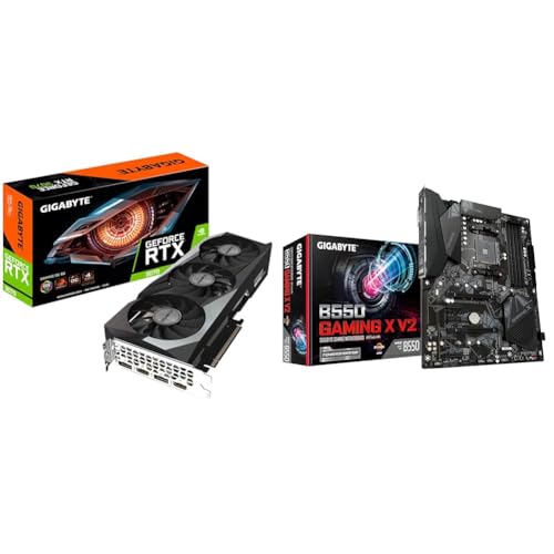 Gigabyte GeForce RTX 3070 Gaming OC 8GB V2 LHR Grafikkarte & B550 Gaming X V2 ATX Motherboard for AMD AM4 CPUs von Gigabyte