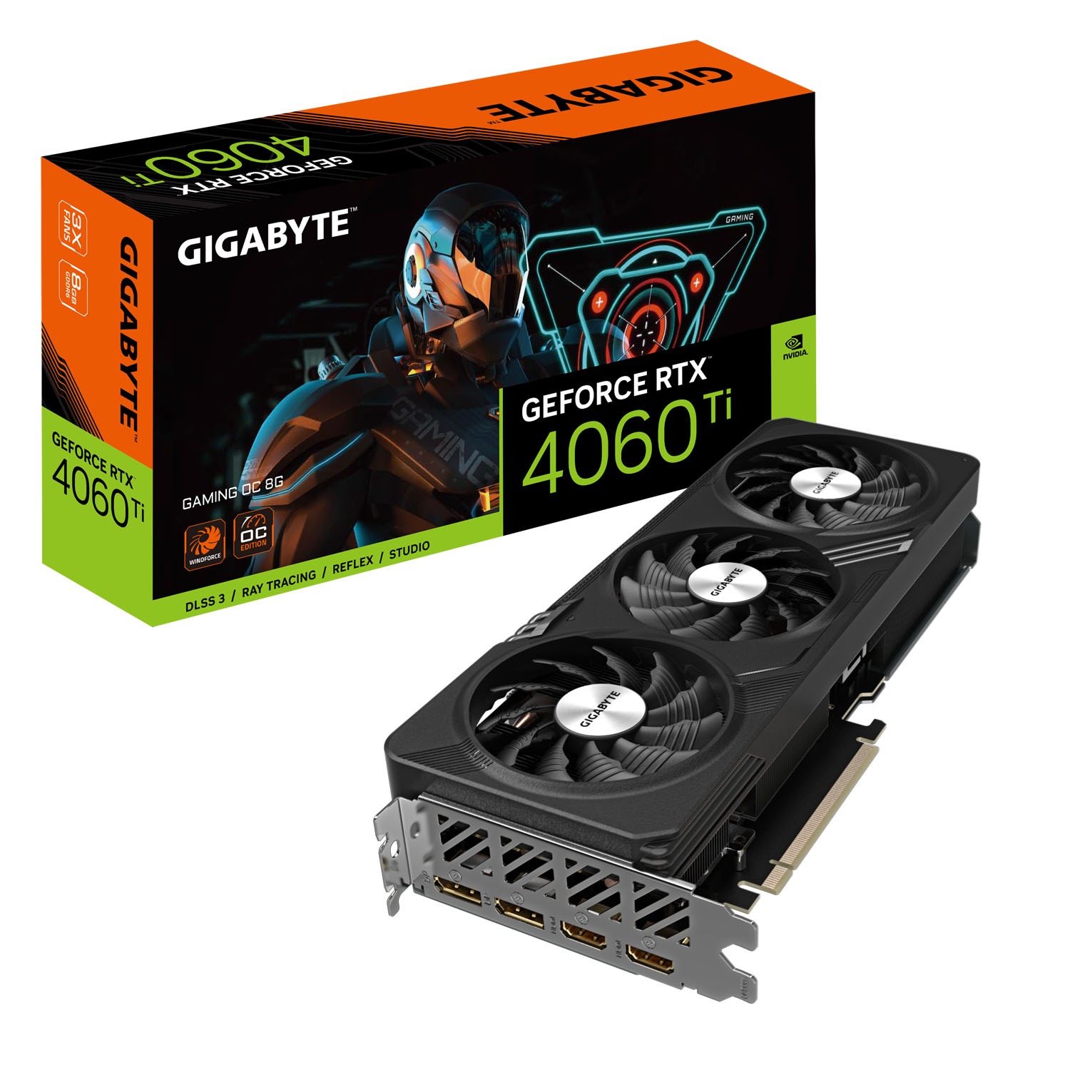 Gigabyte GeForce RTX 4060 Ti GAMING OC 16G Grafikkarte - 16GB GDDR6, 2x HDMI, 2x DP von Gigabyte