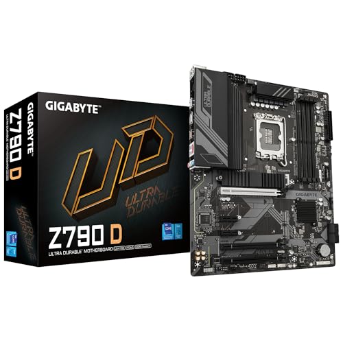 Gigabyte Z790 D Motherboard - Unterstützt Intel Core 14th Gen CPUs, 12+1+1 Phasen Digital VRM, bis zu 7600MHz DDR5 (OC), 3xPCIe 4.0 M.2, 2.5GbE LAN, USB 3.2 Gen 2 von Gigabyte