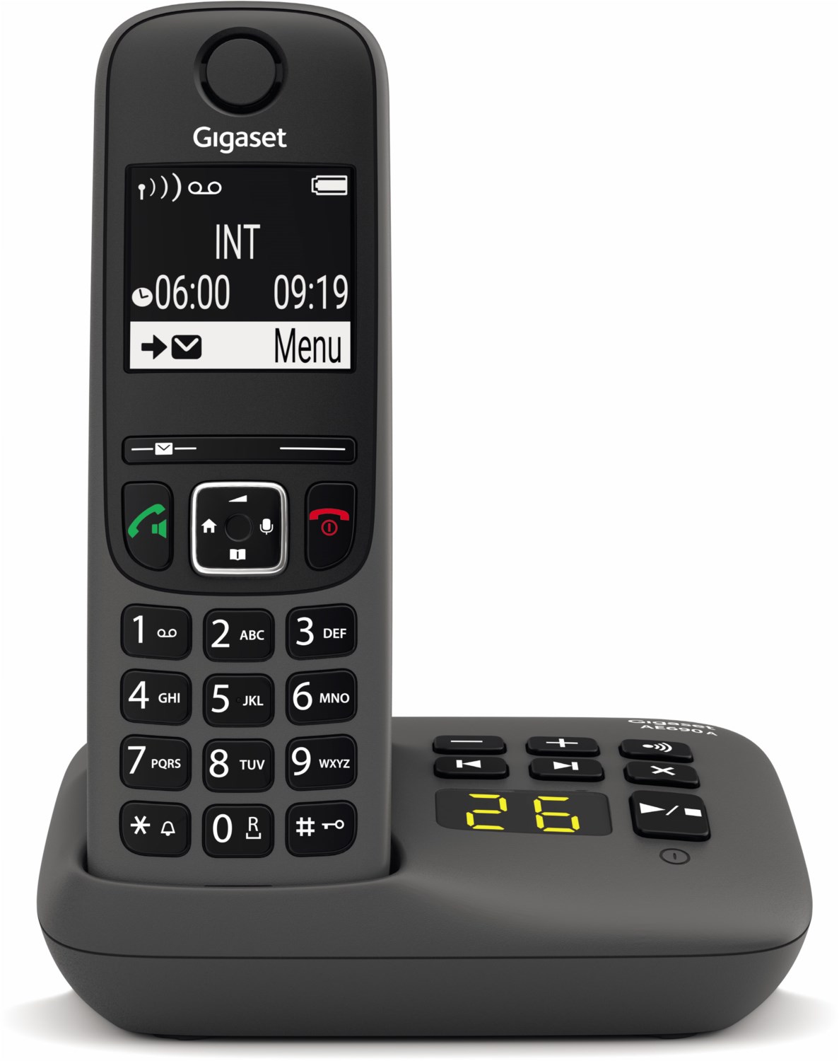 AE690A Schnurlostelefon mit Anrufbeantworter anthrazit von Gigaset