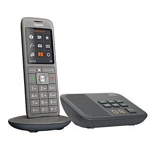 Gigaset CL660A Schnurloses Telefon mit Anrufbeantworter anthrazit schwarz von Gigaset
