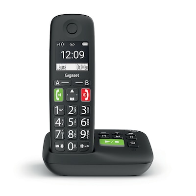 Gigaset E290A Großtastentelefon mit Anrufbeantworter schwarz von Gigaset