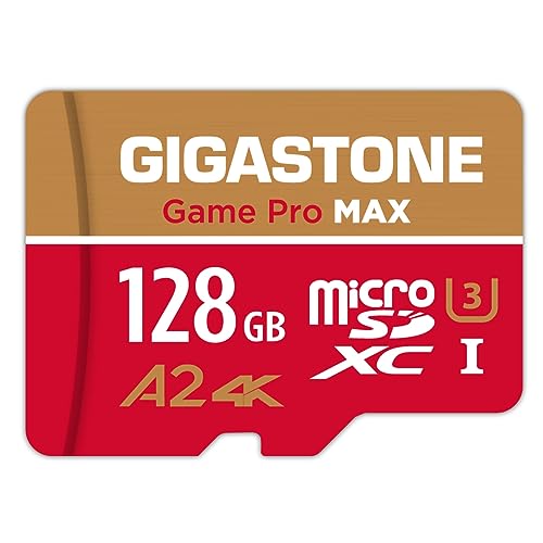 [5 Jahre kostenlose Datenwiederherstellung] GIGASTONE 128GB Micro SD Karte, Game Pro MAX, bis zu 120/80 MB/s, MicroSDXC Speicherkarte für Nintendo-Switch, SteamDeck, 4K UHD Video, UHS-I A2 V30 U3 C10 von Gigastone