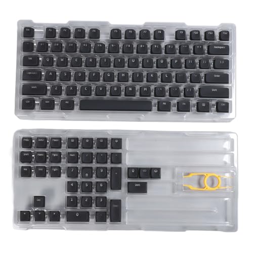 Gigicial Keycaps Mechanische Tastatur-Tastenkappen, 113 Tasten, PBT-Gaming-Tastatur-Tastenkappen mit Tastenkappen-Abzieher für 61, 64, 68, 72, 82, 84, 87, 104, 108 Tasten (Negro) von Gigicial