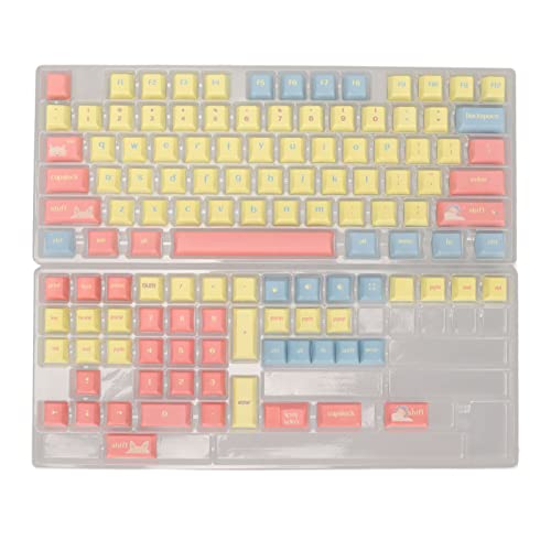 Gigicial PBT-Tastenkappen, mechanische Tastatur-Tastenkappen, 124 Tasten, Farbsublimationsfarben, niedliche Tastenkappen, individuelle Tastenkappen für 61, 87, 100, 104 und 108 von Gigicial