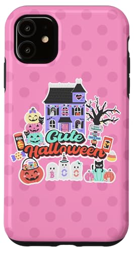 Hülle für iPhone 11 Hausgemachte Halloween-Geisterkatze, niedliches Haus, als Leckerbissen von Gildel Design