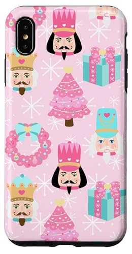 Hülle für iPhone XS Max Nussknacker rosa Weihnachtsbaumkranz Geschenkbox Urlaub von Gildel Design