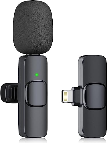 Gilye Lavalier Mikrofon für iPhone/Android, Mini Wireless Microphone Plug & Play lavalier mikrofon Wireless für YouTube/Facebook-Live-Stream, TikTok Vlog (Keine App und Bluetooth erforderlich) von Gilye