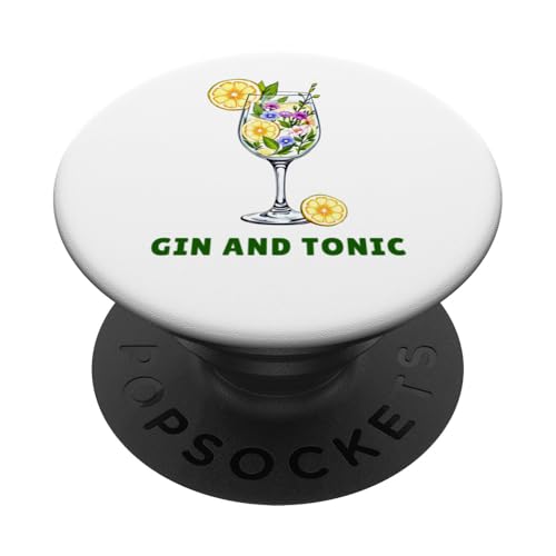 Gin and Tonic Outfit Sommer Party Cocktail Gin Liebhaber PopSockets Klebender PopGrip von Gin mit Tonic Design für Herren Damen Party Drink