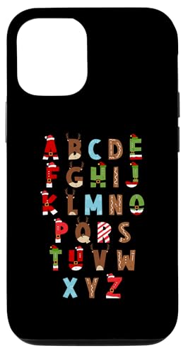 Hülle für iPhone 12/12 Pro Alphabet Weihnachten Alphabet ABC Weihnachtsbeleuchtung Lehrer von Gingerbread Christmas Alphabet ABC Teacher Learn