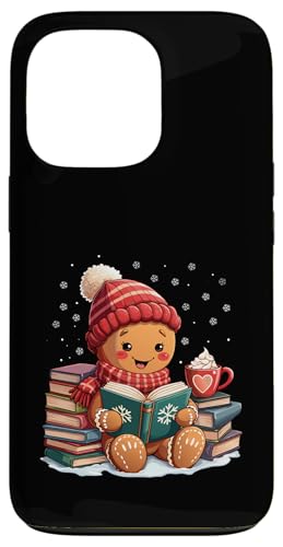 Hülle für iPhone 13 Pro Cozy Lebkuchen-Lesebuch für Liebhaber, Weihnachten, Bücherwurm, Bibliothekar von Gingerbread Reading Book Teacher Bookish Library