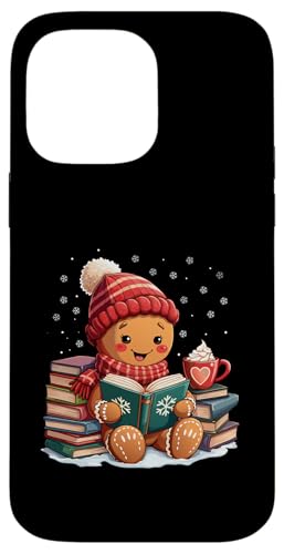 Hülle für iPhone 14 Pro Max Cozy Lebkuchen-Lesebuch für Liebhaber, Weihnachten, Bücherwurm, Bibliothekar von Gingerbread Reading Book Teacher Bookish Library