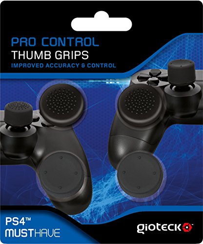 Gioteck PCTGPS4-11-MU Pro Control Gummi Thumb Grips - Daumengriffe für PS4 Schwarz von Gioteck