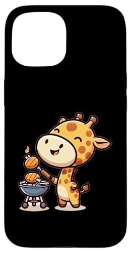 Hülle für iPhone 15 Süße Grill-Giraffe von Giraffe BBQ FH