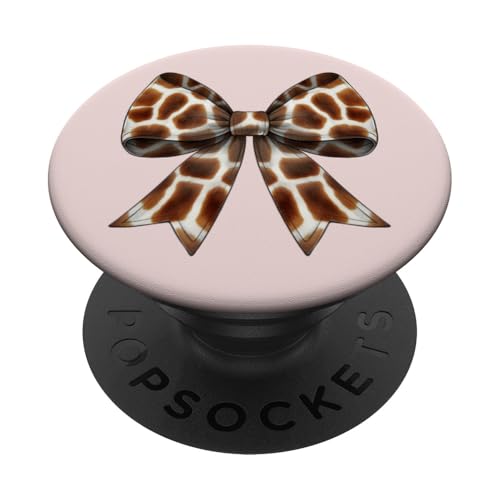 Kokette Schleife Giraffe Druck Mädchen Mama Muttertag PopSockets Klebender PopGrip von Giraffe Coquette Aesthetic Girl Women Clothing