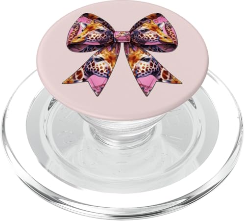 Kokette Schleife Giraffe Mädchen Muster Mama Muttertag Rosa PopSockets PopGrip für MagSafe von Giraffe Coquette Aesthetic Girl Women Clothing