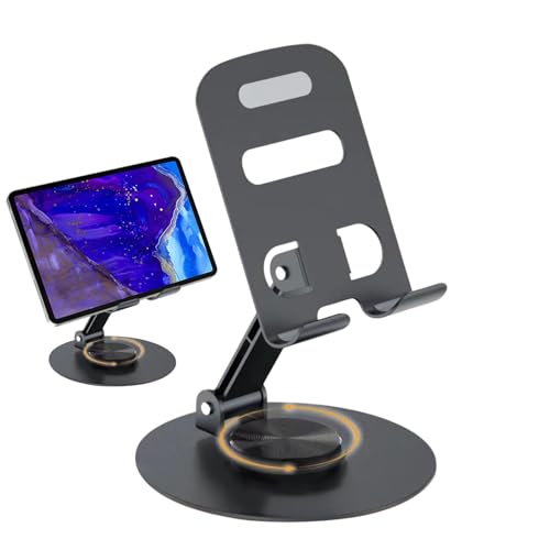 Gitekain Rotating Phone Stand, Flexible Smartphone Holder, Adjustable Height & Angle, Foldable Desktop Mount, Portable Hands- Support for Calls, Videos & (3.54x1.26x4.02 Inches) von Gitekain