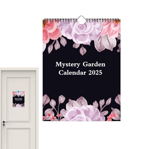 Perfect Calendar 2025, Dark Garden Calendar, 2025 Wall Planner, Decorative Wall Calendar, 12 Month Garden Calendar, Cardboard Backed Calendar, Bedroom Wall Calendar, von Gitekain