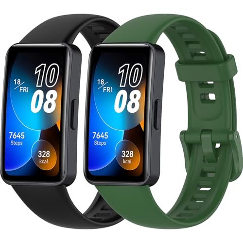 Gittos Armband Kompatibel mit Huawei Band 9 Smartwatch Armbänder Silikon Sport Ersatzarmband für Huawei Band 8 für Männer und Frauen von Gittos