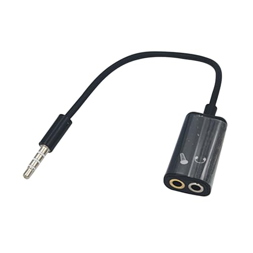 GkgWuxf Kopfhörer-Splitter, Audio-Klinken-Splitter | 3,5-mm-Kopfhörer-Mikrofon-Splitter,Headset-Adapter, Doppelklinke, Stereo, Spielfilm-Zubehör für Spiel-Headsets, Tablets, Smartphones, Notebooks von GkgWuxf