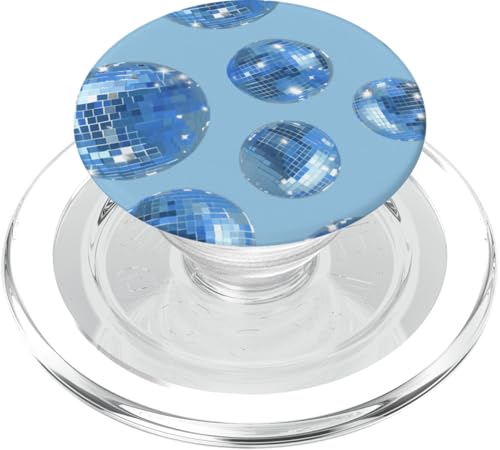 Blaue Glam Discokugel Druck Mode PopSockets PopGrip für MagSafe Blaue Glam Discokugel Druck Mode PopSockets PopGrip für MagSafe von Glam Vintage 70's Style Fashion