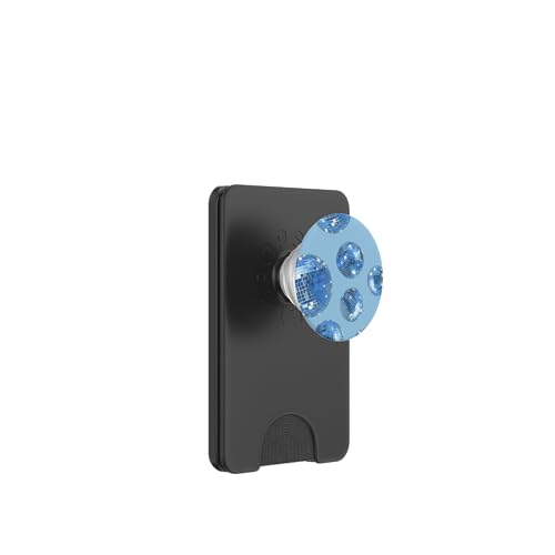 Blaue Glam Discokugel Druck Mode PopSockets PopWallet für MagSafe Blaue Glam Discokugel Druck Mode PopSockets PopWallet für MagSafe von Glam Vintage 70's Style Fashion