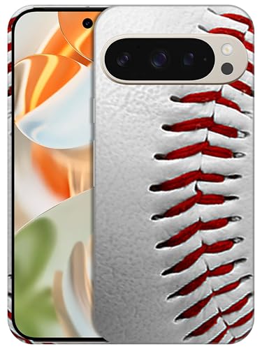 GlamCase Baseball-bedruckte Hartschale für Pixel 9 Pro, Weiß von GlamCase