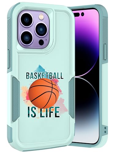 GlamCase Basketball is Life Mint Schutzhülle für iPhone 14 Pro Max von GlamCase