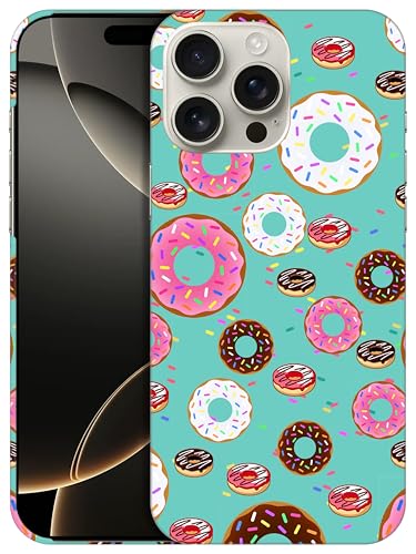 GlamCase - Donuts-Muster bedruckte Hartschale für iPhone 16 Pro Max, Weiß von GlamCase