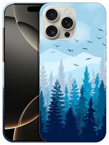 GlamCase - Nature Misty Forest bedruckte Hartschale für iPhone 16 Pro Max, Weiß von GlamCase