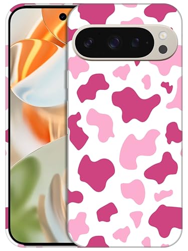 GlamCase Schutzhülle für Google Pixel 9 Pro XL 5G, Google Pixel 9 Pro XL – Kuhhaut, Babyrosa bedruckt, schlank und schlank, niedlich, Kunststoff, Hartschalen-Schutzhülle für Pixel 9 Pro XL von GlamCase