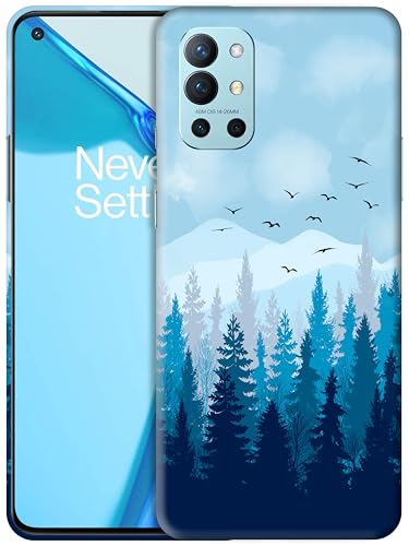 GlamCase Schutzhülle für OnePlus 9R, OnePlus 9R – Natur-Nebelwald-Design, bedruckt, schlank und elegant, niedlich, Kunststoff, Hartschale, zum Aufstecken, Designer-Schutzhülle für OnePlus 9R, Weiß von GlamCase