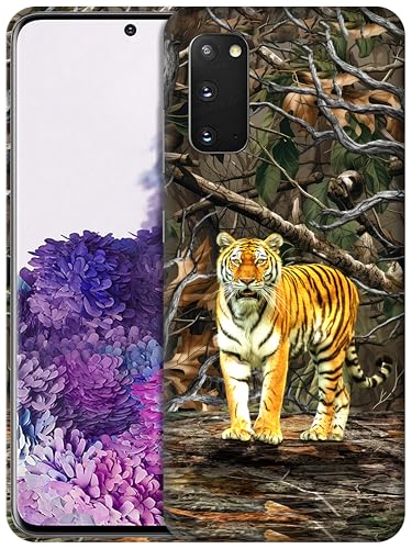 GlamCase Schutzhülle für Samsung Galaxy S20, Samsung Galaxy S20 – Camouflague Tiger-Design, bedruckt, schlank und elegant, niedlich, Kunststoff, Hartschale, zum Aufstecken, Designer-Schutzhülle für von GlamCase