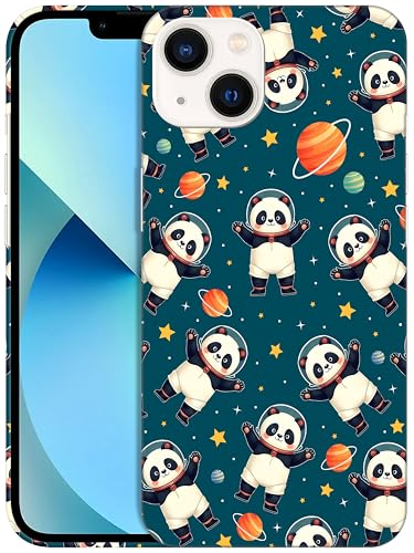 GlamCase Schutzhülle für iPhone 13, iPhone 13 – Astronauten-Panda-Design, bedruckt, schlank und elegant, niedlich, Kunststoff, Hartschale, zum Aufstecken, Designer-Schutzhülle für iPhone 13 von GlamCase