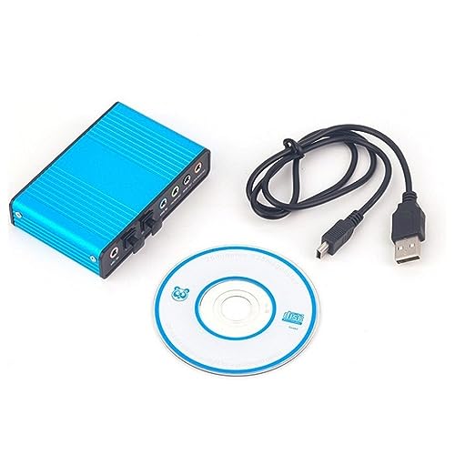 USB 5.1/7.1 Externe Soundkarte, Soundbox, dynamischer 3D-Surround-Sound, bis zu 6 Lautsprecher, gleichzeitige und Wiedergabe, USB-Soundkarten-Adapter, 5.1, 7.1, Spdif optisch von Glanhbnol