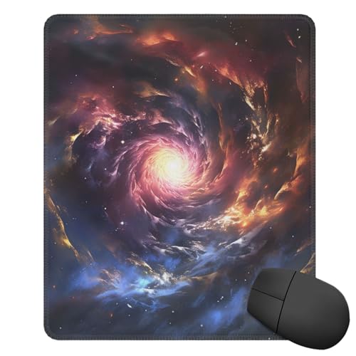 GlbnSHeric Mauspad, kleine Mausmatte mit rutschfester Gummiunterseite, Cosmic Storm Mauspads für Mann und Frau, Computer-Mauspad für kabellose Maus, Tastaturmatte, Gaming-Schreibtischunterlage für von GlbnSHeric