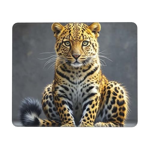 MousePad Kleines Mauspad mit rutschfester Gummiunterseite, niedliches Leopardenmuster, Computer-Mauspad für kabellose Maus, Tastaturmatte, Gaming-Schreibtischunterlage für Zuhause von GlbnSHeric