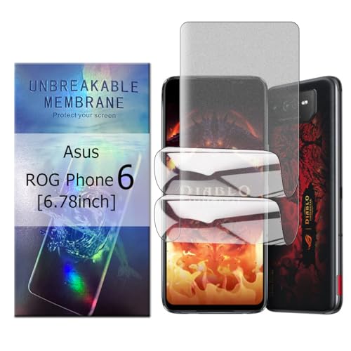 Glcrrpu 2 Stück Matt TPU Schutzfolie für ASUS ROG Phone 6/6D/6 Pro[6.78inch],Folie Hydrogel Entspiegelte Displayschutzfolie,Display Blendschutz,Anti-Fingerabdruck,Anti-Kratzer von Glcrrpu