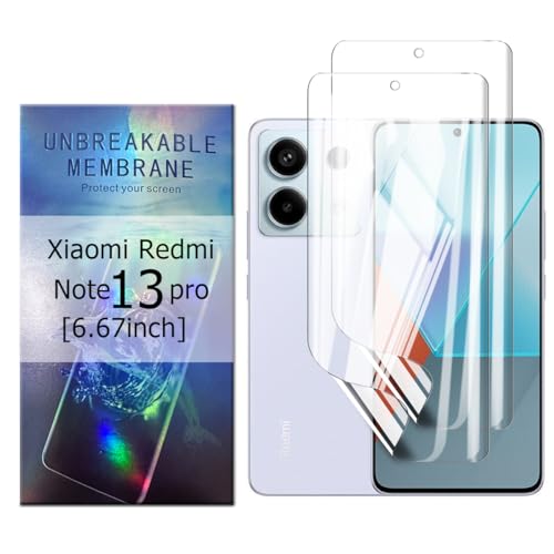 Glcrrpu 2 Stück Schutzfolie Film für Xiaomi Redmi Note 13 Pro[6.67"],Hydrogel Displayschutzfolie Folie Flexible Weich Transparente TPU,HD von Glcrrpu