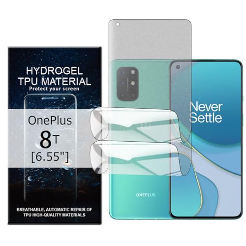 Glcrrpu 2 x matte TPU-Displayschutzfolie für OnePlus 8T [6,5 Zoll], Hydrogel-Folie, blendfrei, Anti-Fingerabdruck, kratzfest, 2 Stück von Glcrrpu