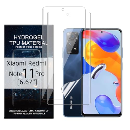 Glcrrpu Displayschutzfolie für Xiaomi Redmi Note 11 Pro, 16,9 cm (6,7 Zoll), hochempfindlich, Hydrogel-TPU-Folie, HD, klar, flexibel, selbstheilend, kein gehärtetes Glas, 2 Stück von Glcrrpu